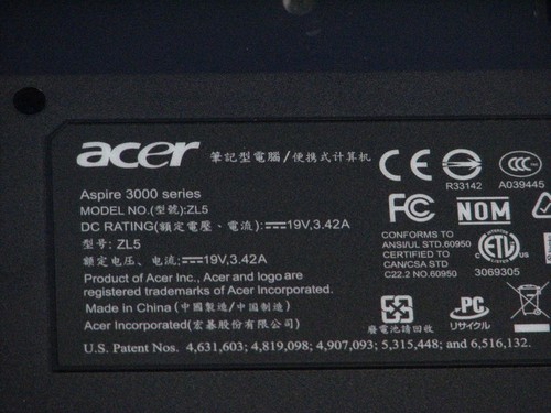 Scocca inferiore acer aspire - inferiore,