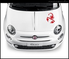 Adesivo ABARTH SCORPIONE "  ROSSO- TUNING 29cm x 27cm