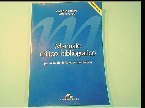 Manuale critico bibliografico - manuale,