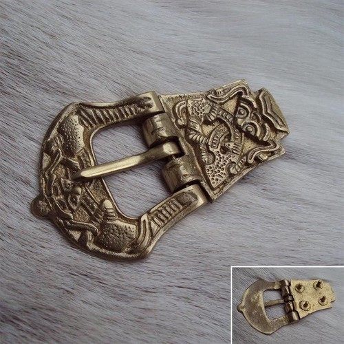 Brass decorative belt buckle - brass,