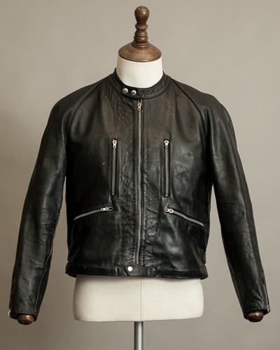 Giacca biker pelle polizia