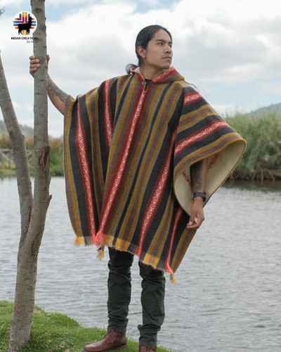 Poncho alpaca muschio di - (muschio,
