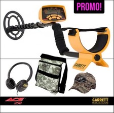 METAL DETECTOR ACE 250 GARRETT PIASTRA 9" CERCAMETALLI PROMO SACCA CUFFIE
