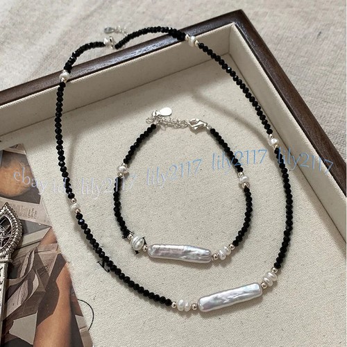 Set bracciale collana perle
