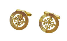 Gemelli croce Patek Philippe Calatrava oro giallo 18 kt gioielli uomo marcati