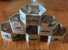 Set Of 6 Iraqi Niello Silver