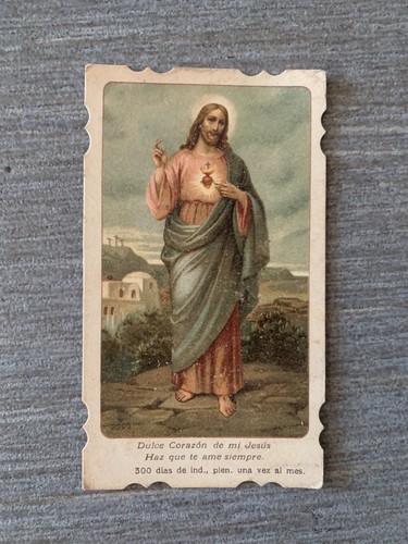 Raro santino sacro cuore - sacro,