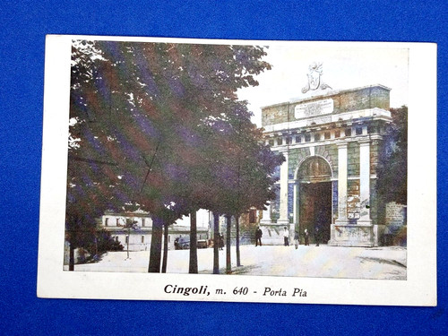 Cingoli porta pia cartolina - cingoli,