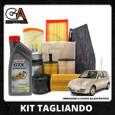 Tagliando Fiat 600 Seicento 1.1 kit 3 filtri+3 litri olio Castrol gtx 10w40 1100