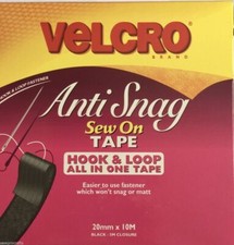 Nastro da cucire VELCRO® senza strappi anti strappi bianco gancio e passante 20 mm x 1 m 2 m 5 m 10 m