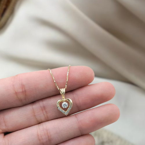 Ciondolo cuore diamante taglio
