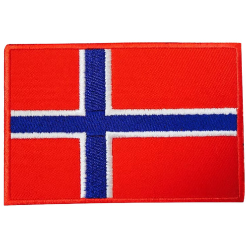 Bandiera norvegese ricamata