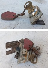 BLOCCA STERZO ORIGINALE D'EPOCA CONSERVATO FUNZIONANTE VESPA VB1 E COMPATIBILI