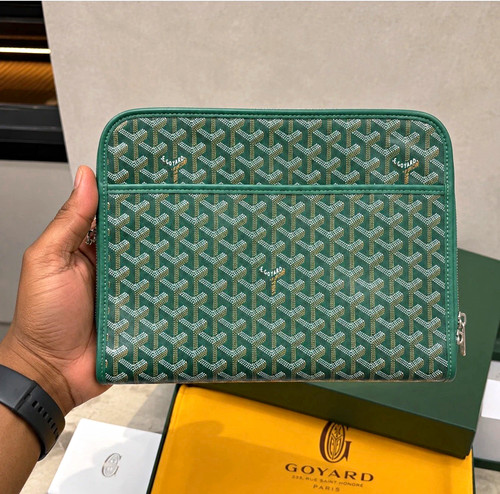Goyard green zip around wallet - goyard, zip-around