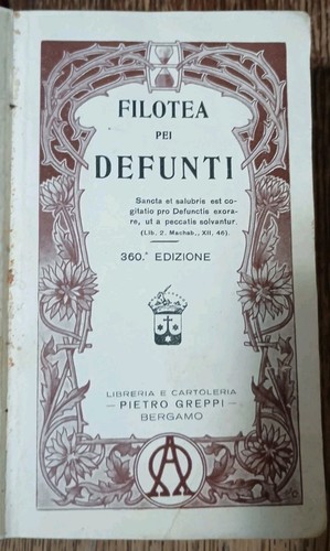 Libro filotea pei defunti - filotea,