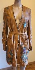 Runway Vintage Raro Archivio Roberto Cavalli 2003 Tattoo pelle cappotto trench