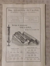Ditta Giuseppe Petagna siringa di precisione sterilizzabile MATERIALE SANITARIO