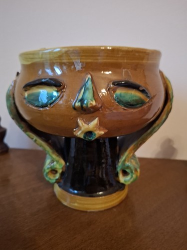 Vaso rilievo viso faccia - vaso,