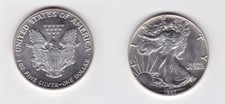 Moneta argento 1 dollaro Silver Eagle USA 1987 1 oncia argento fine (124264)