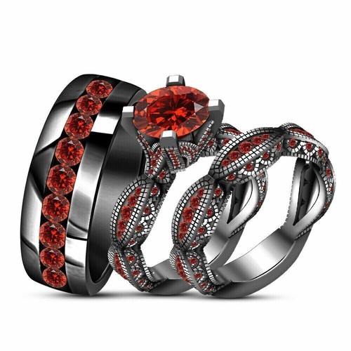 Set anello trio fidanzamento - set,