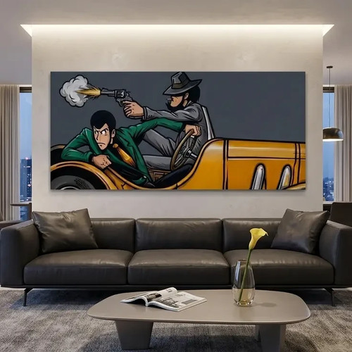 Quadro lupin iii - quadro, inseguimento