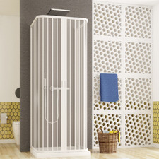 Box doccia a soffietto 3 LATI APERTURA CENTRALE in pvc - Varie misure