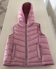 Gilet trapuntato 5-6 anni bambina smanicato cappuccio leggero rosa Piazza Italia