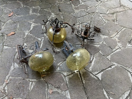 Lampadario ferro battuto - lampadario,