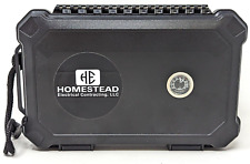 Custodia humidor da viaggio imbottita plastica dura nera pubblicitaria vintage BT23