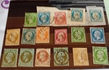 LOT DE 17 TIMBRES OBLITERES CLASSIQUES, DIFFERENTS NAPOLEON
