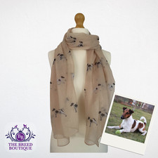 SMOOTH FOX TERRIER SCARF LADIES FOX TERRIER SMOOTH DOG PRINT SHAWL GIFTWARE