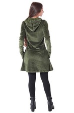 Abito in velluto con cappuccio