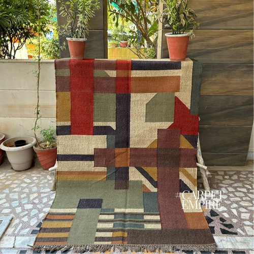 Tappeto multicolore geometrico - tappeto,