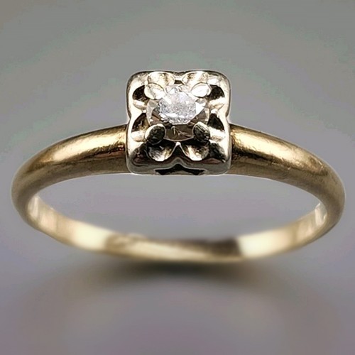 Anello vintage oro giallo - , 14
