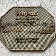 Vintage brass plate  Sign