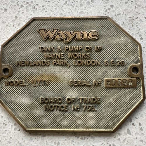 Vintage brass plate sign - brass,