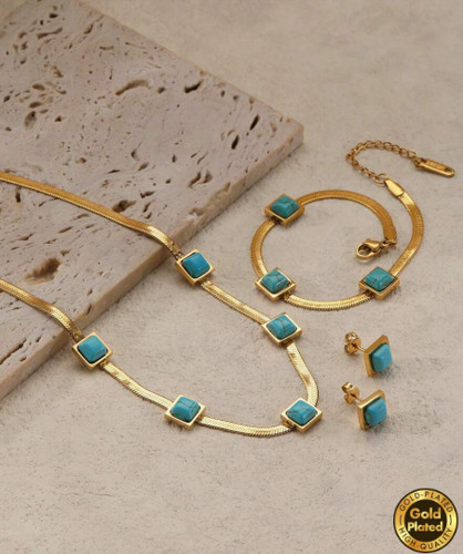 Set orecchini collana turchese