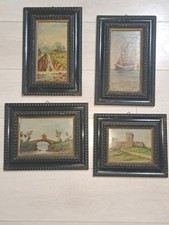 Set 4 Quadri Olio Su Tavola