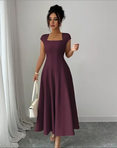 Maxi abito donna - , scollo