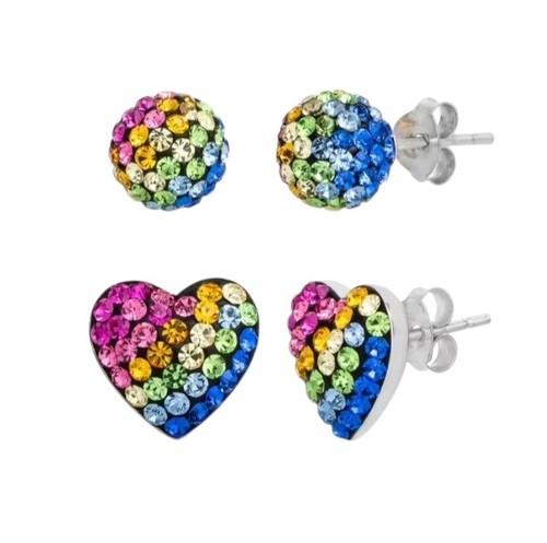 Set orecchini perno cuore - orecchini, a