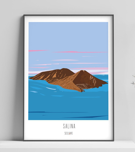 Siciliamo poster salina - siciliamo,