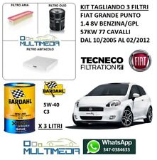 TAGLIANDO FILTRI OLIO BARDAHL 5W40 GRANDE PUNTO 1.4 BENZINA GAS GPL 77 CV 57KW