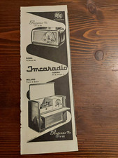 PUBBLICITA EDITORIALE RADIO IMCARADIO - IF 121 IF 122 - ANNI '40