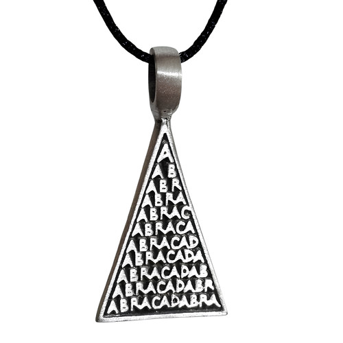 Abracadabra pewter pendant - abracadabra,