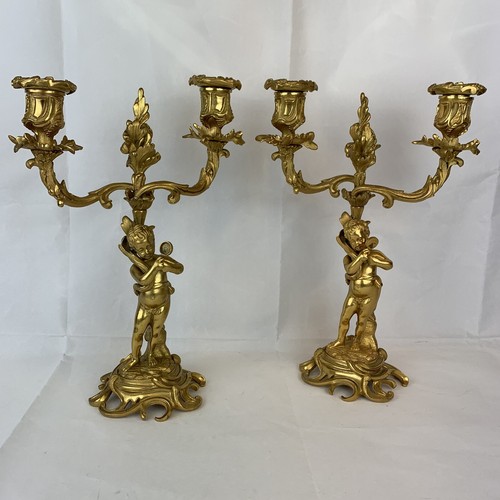 Antica coppia candelabri stile