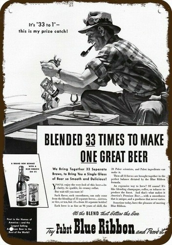 1940 pabst nastro blu birra - pabst,