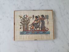 Re Tutankamon e la regina Ankhesenamon su una barca sul Nilo 24 × 18 Cm...