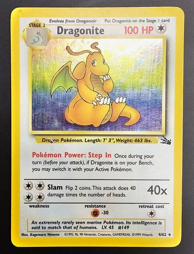 Dragonite fossil holo - dragonite,