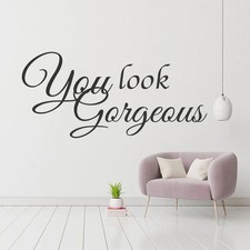 Adesivo da parete You Look Gorgeous Beauty Salon - Hair Art elegante