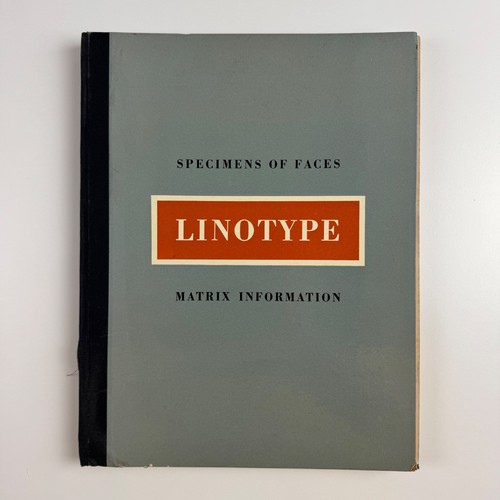 Specimens faces linotype - faces,